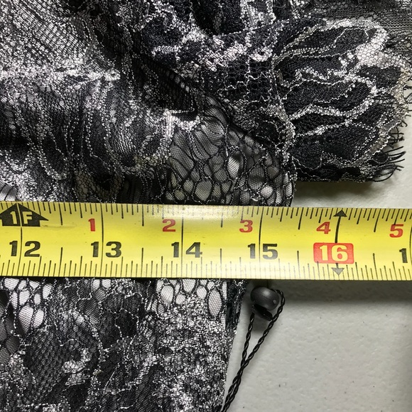 NWT Adrianna Papell sz 4 pewter/black lace dress - Picture 7 of 8